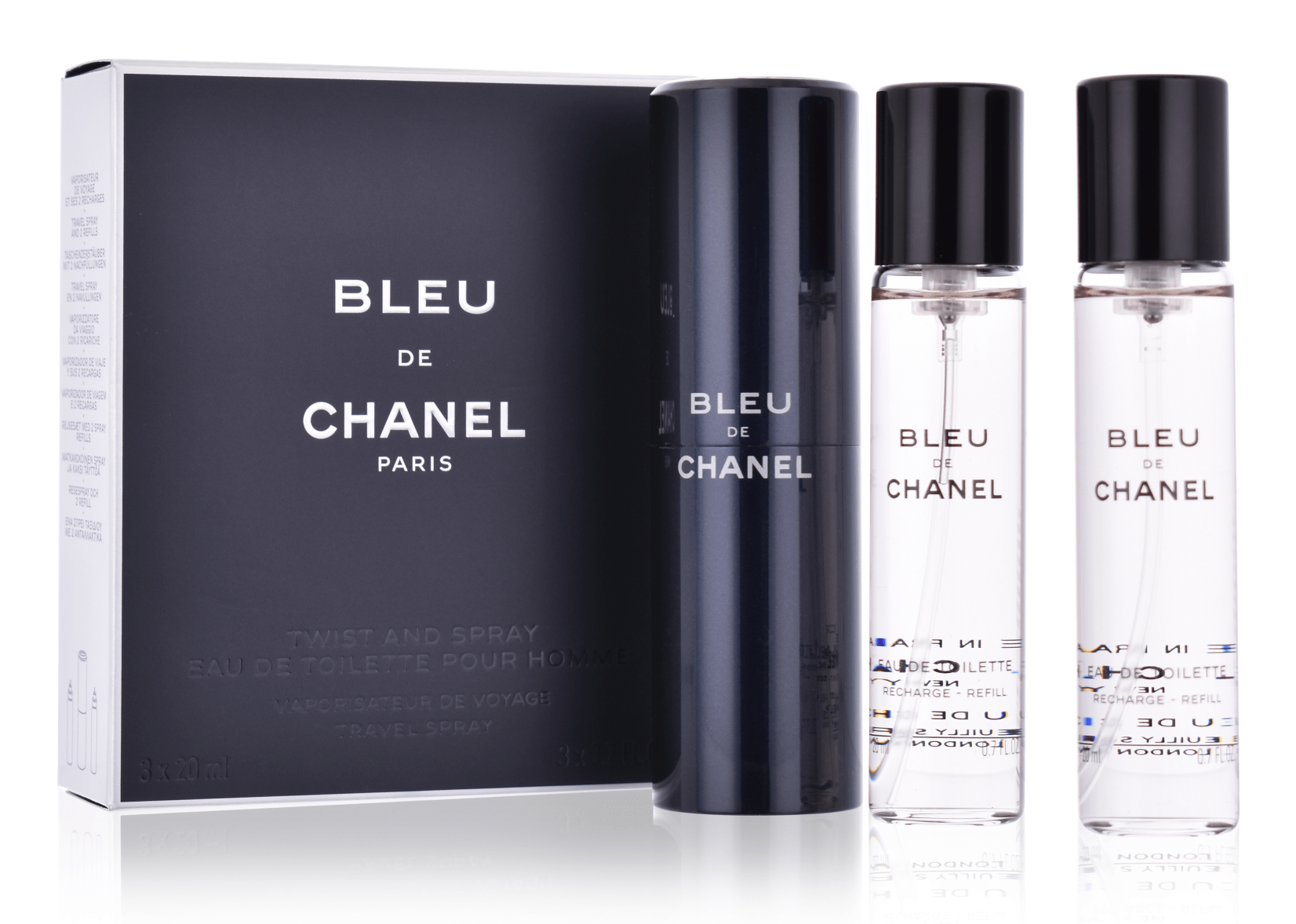 BLEU DE CHANEL 20ml×3本　(１本目3プッシュ済) BLEU DE CHANEL 20ml×3本 (1本目3プッシュ済) Amazon.com
